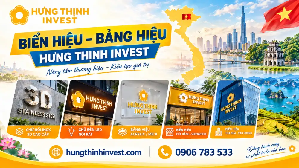 Biển hiệu chữ nổi inox có những loại nào?