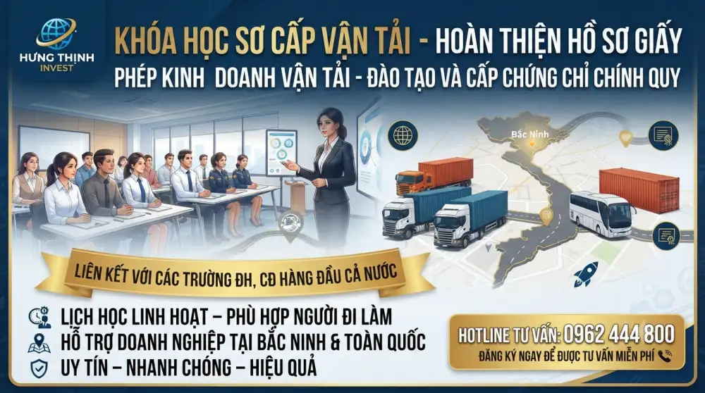Đăng ký học lớp sơ cấp vận tải tại Bắc Ninh