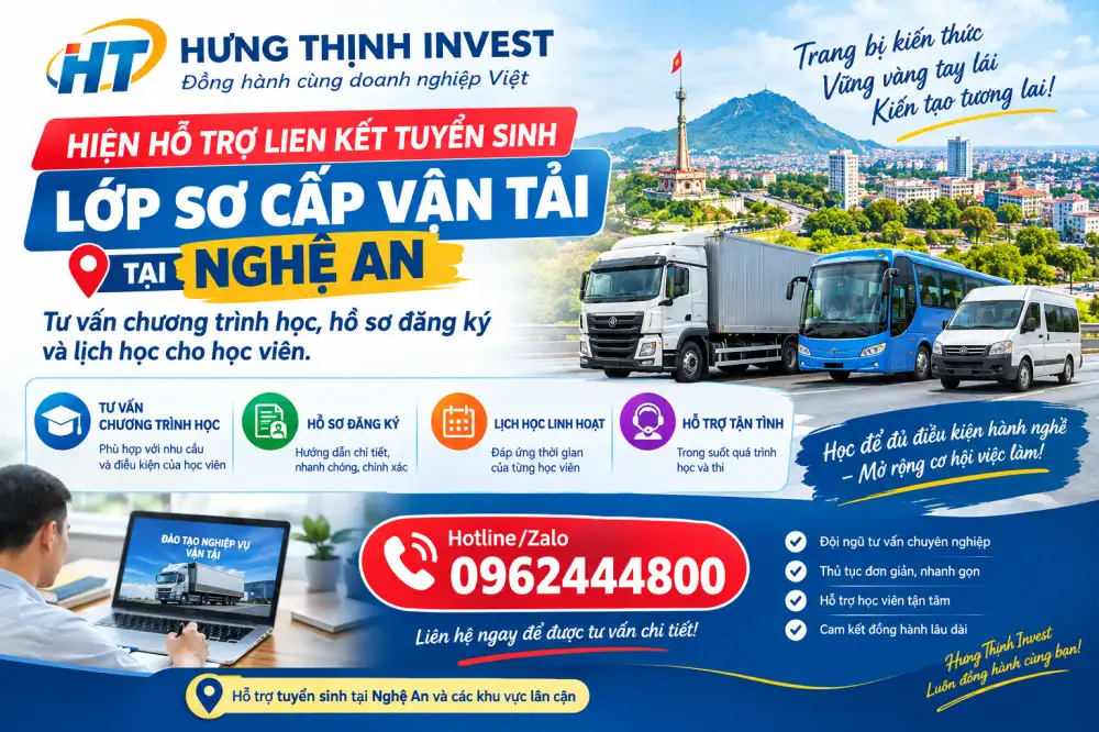 Học chứng chỉ sơ cấp vận tải tại Nghệ An