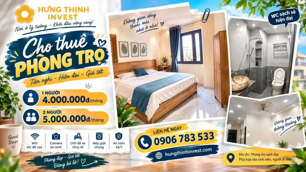 Địa chỉ cho thuê phòng trọ sạch sẽ ở Thủ Đức