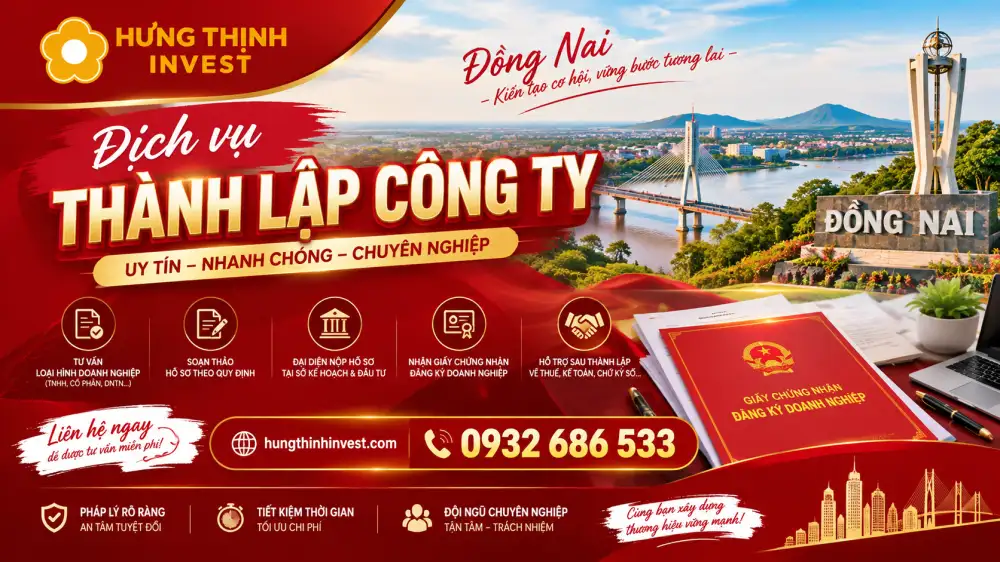 Đơn vị hỗ trợ thành lập công ty ở Đồng Nai