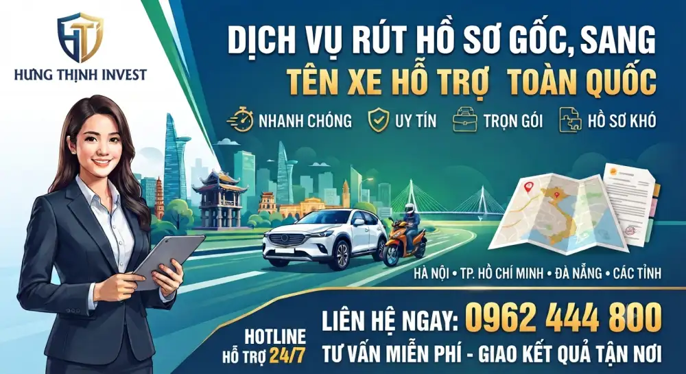 Dịch vụ rút gốc sang tên xe tô tô tại Hà Nội
