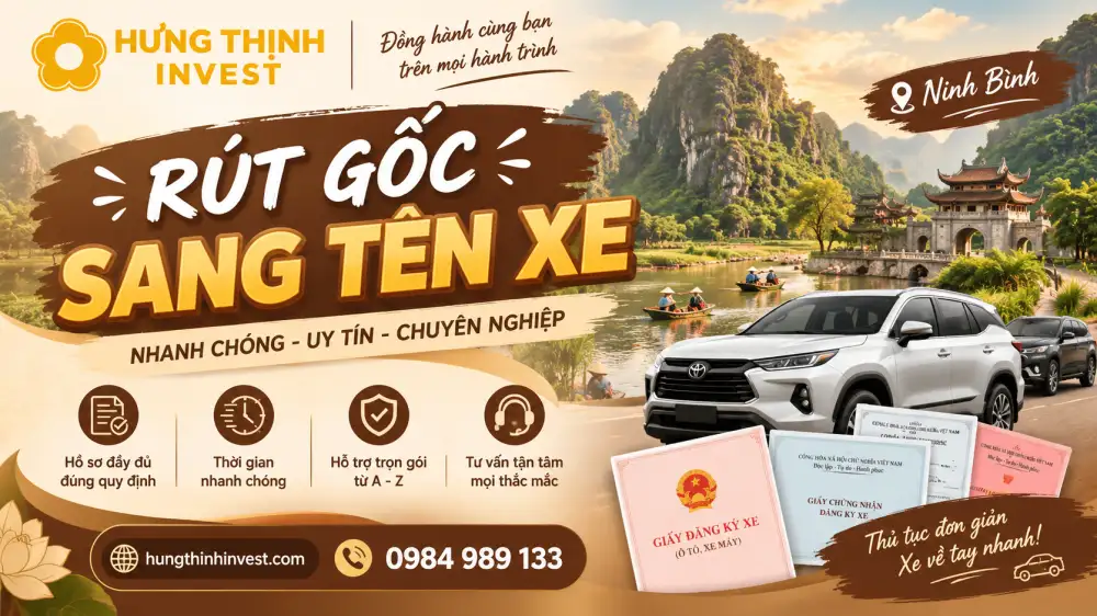 Dịch vụ sang tên xe nhanh chóng ở Ninh Bình