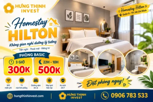 Giá thuê homestay theo giờ và qua đêm ở Thủ Đức?