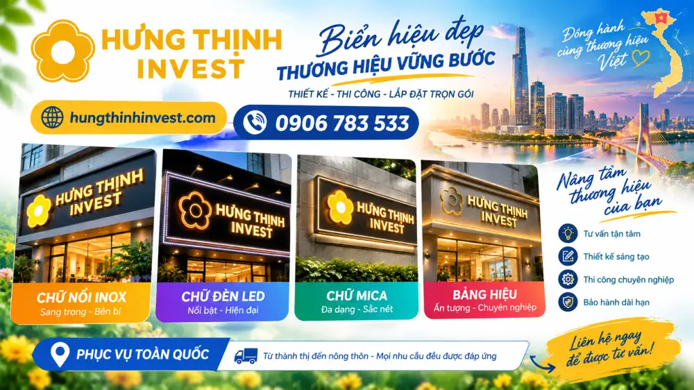 Làm biển hiệu chữ nổi inox ở Quận 1 giá bao nhiêu?