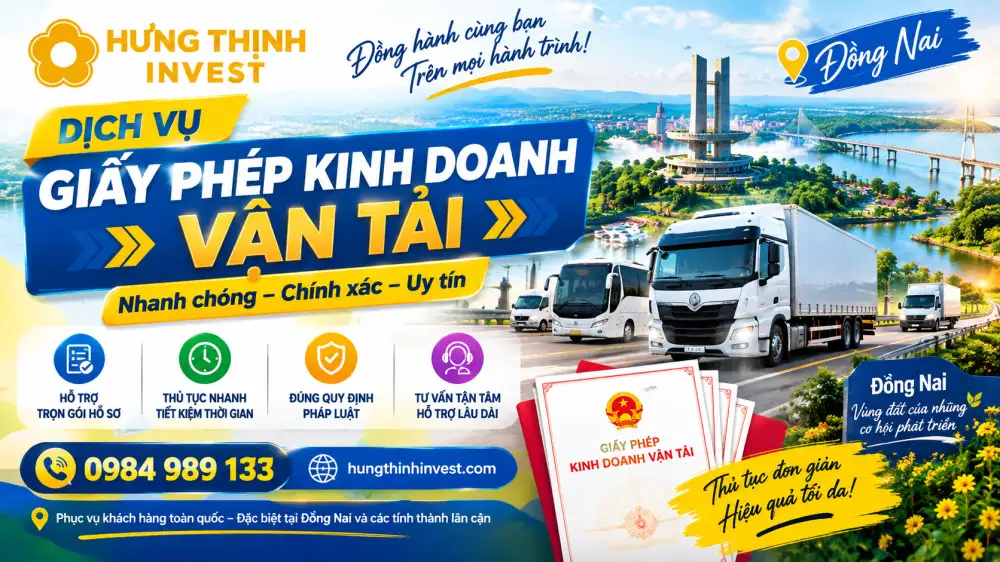 Làm giấy phép kinh doanh vận tải tại Đồng Nai