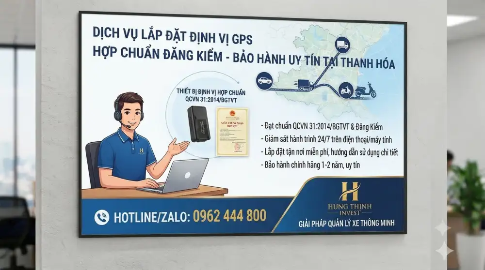 dịch vụ lắp đặt định vị GPS tận nơi tại Thanh Hóa
