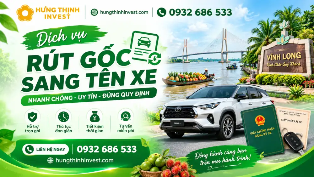 Xe ở Đồng Tháp sang tên về Vĩnh Long
