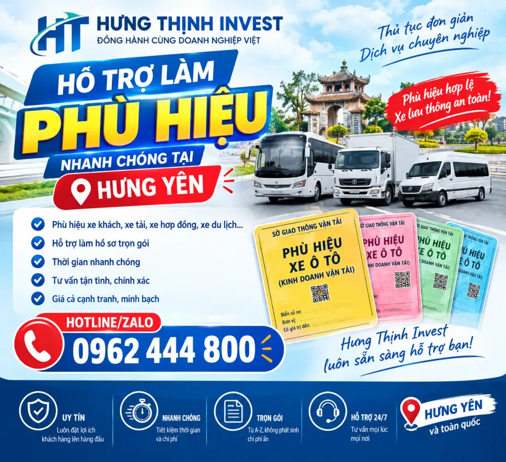 Mức phạt khi không có phù hiệu xe ở Hưng Yên