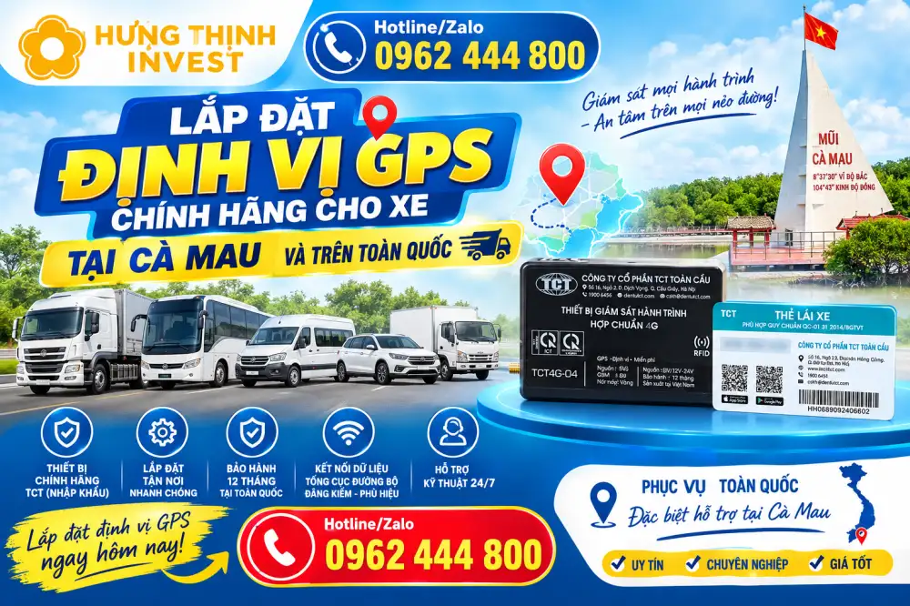 Lắp định vị GPS cho xe ở Cà Mau