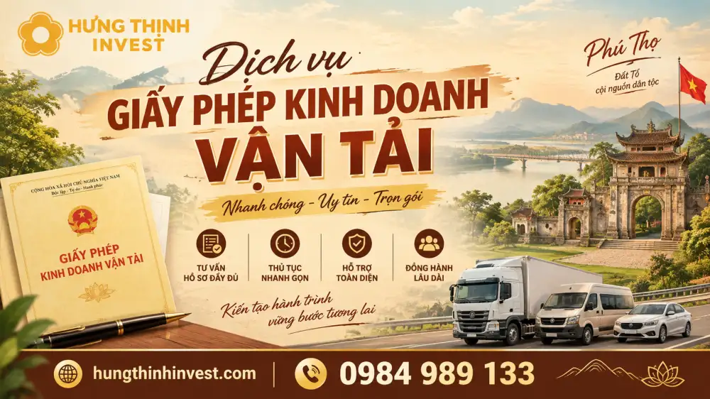 Cấp giấy phép KDVT uy tín ở Phú Thọ