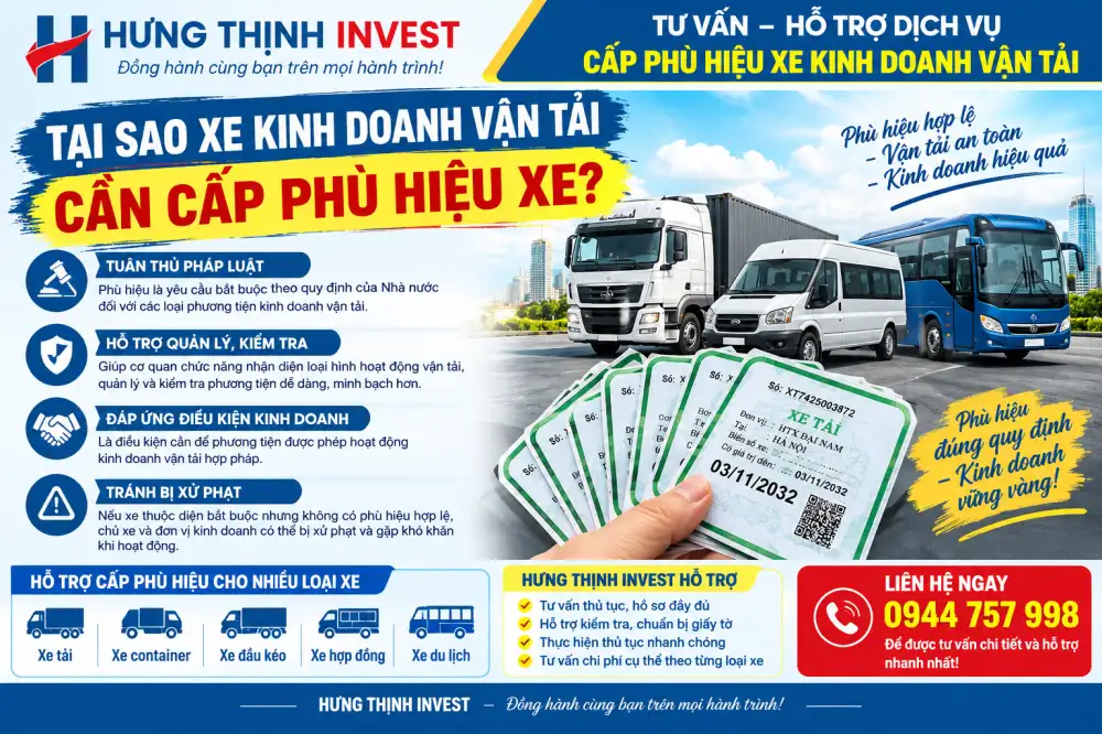 Tại sao xe kinh doanh vận tải cần cấp phù hiệu xe?