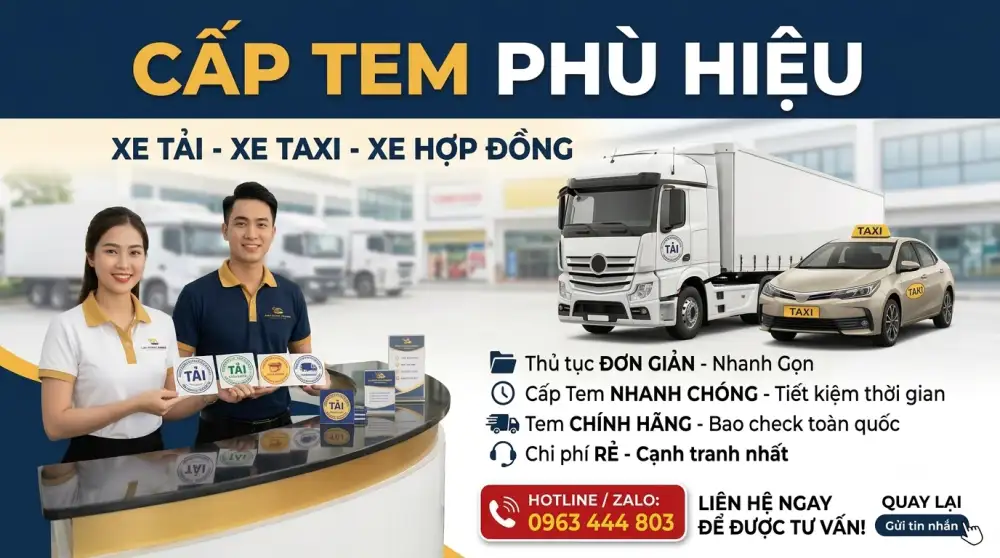 tem phù hiệu xe tải