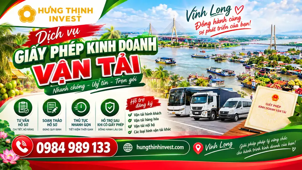 Dịch vụ xin giấy phép KDVT ở Vĩnh Long