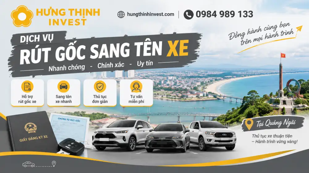 Hướng dẫn thủ tục sang tên xe ở Quảng Ngãi