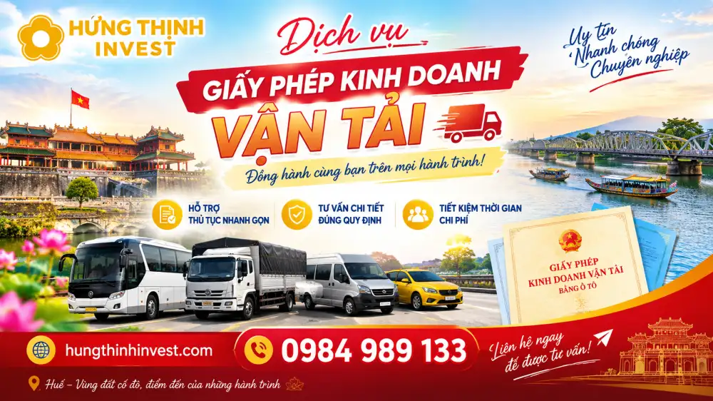 Làm giấy phép KDVT nhanh chóng tại Huế