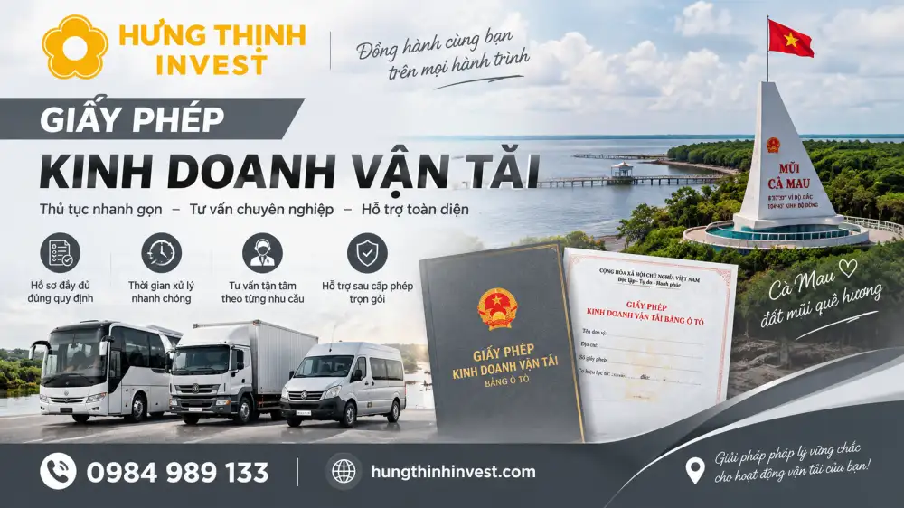 Làm giấy phép kinh doanh vận tải tại Cà Mau