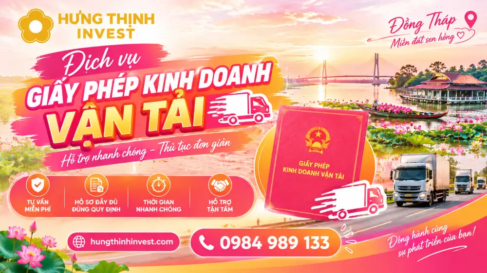 Làm giấy phép kinh doanh vận tải ở Đồng Tháp