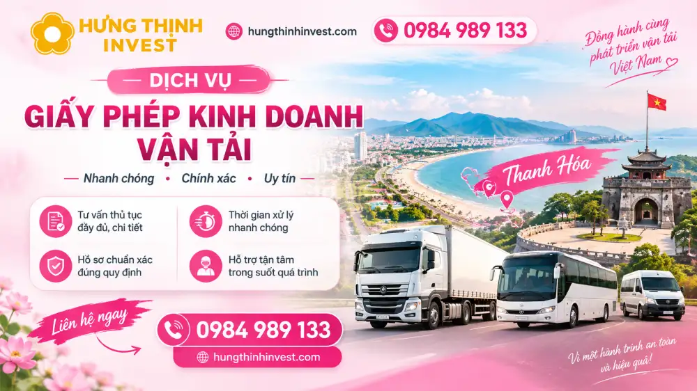 Làm giấy phép KDVT nhanh ở Thanh Hóa