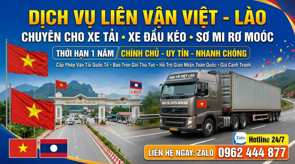 Làm liên vận Việt Lào cho xe đầu kéo ở HCM