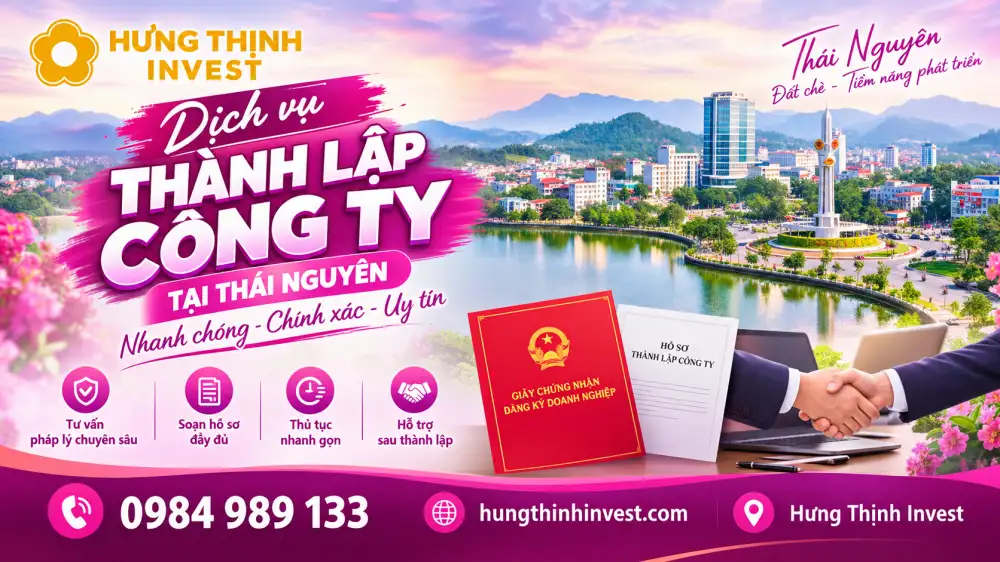 Thành lập công ty tại Thái Nguyên từ xa được không?