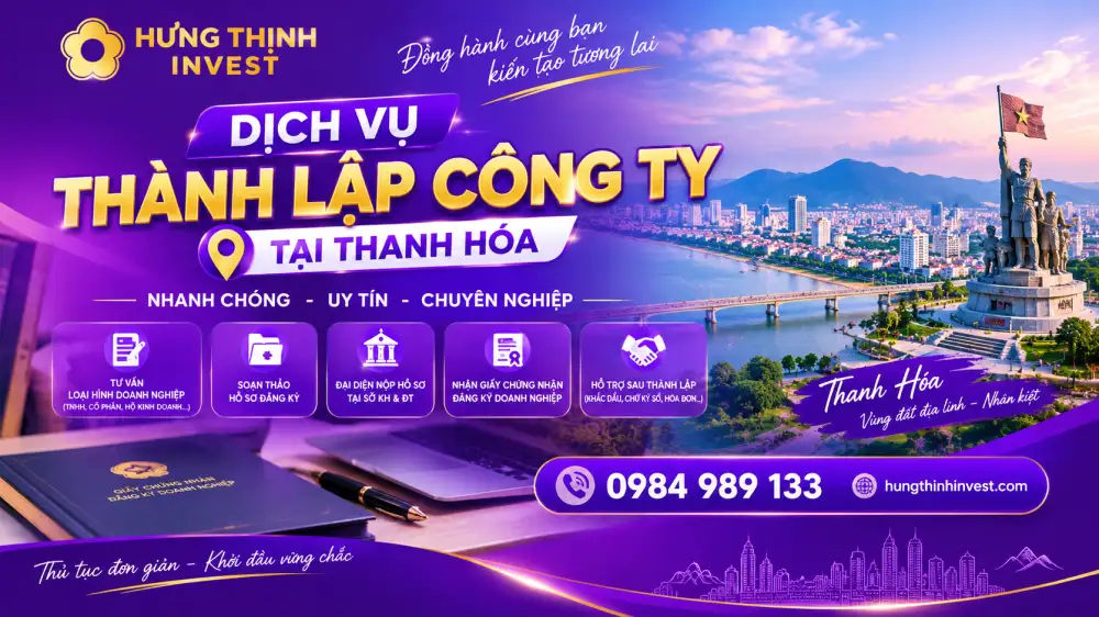 Thành lập công ty ở Thanh Hóa mất bao lâu?