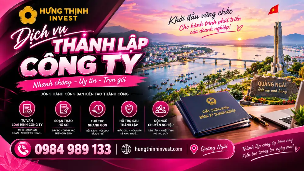 Thành lập công ty uy tín ở Quảng Ngãi