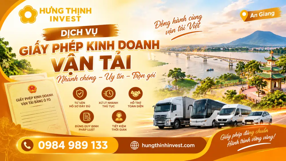 Xin giấy phép KDVT ở An Giang giá rẻ