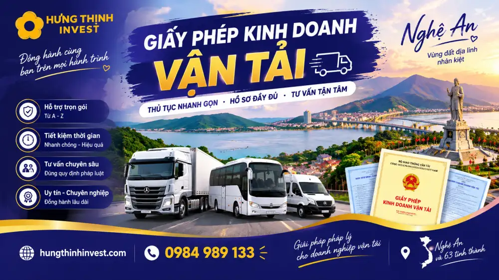 Xin giấy phép kinh doanh vận tải ở Nghệ An